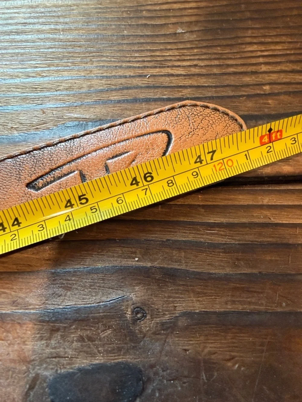 Vintage Diesel Tan Brown Leather Logo Distressed Style Belt Made in Italy
